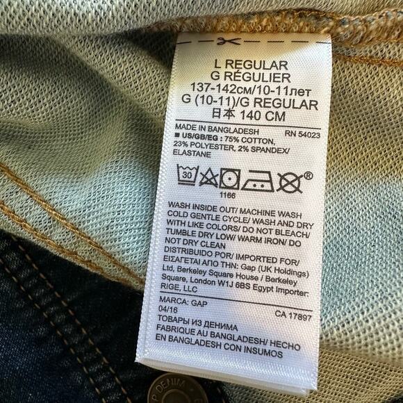 NWT Gap Kids Denim Trucker Jacket Large - Picture 8 of 8
